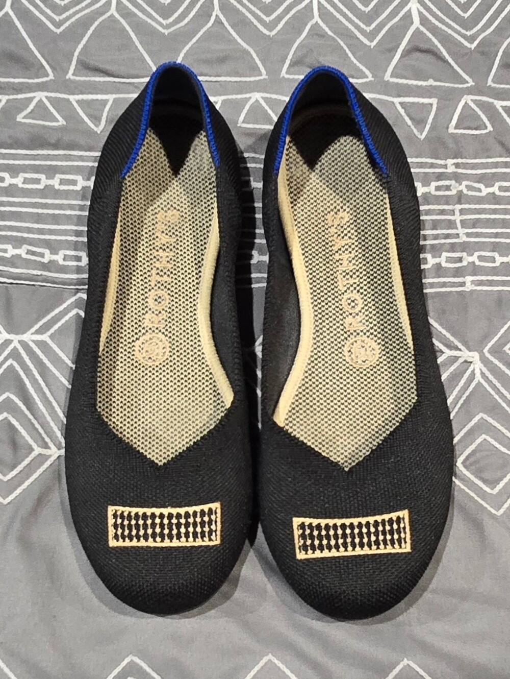 Rothy's The Flat Limited Edition Holiday Licorice Flats Size 8